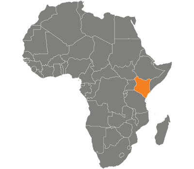 Gráfico sobre Kenia en el continente africano